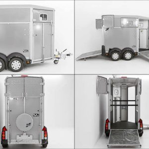 Ifor Williams Przyczepa do koni HB403 | 1,5-konny | Srebrna - obrazek 5