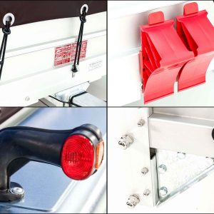 Przyczepa z plandeką 185x400cm 2600kg | Typ 10.26 | Wysoka plandeka 200cm - Czarna - obrazek 12