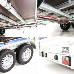 Przyczepa z plandeką 185x400cm 2600kg | Typ 10.26 | Wysoka plandeka 200cm - Czarna - obrazek 13