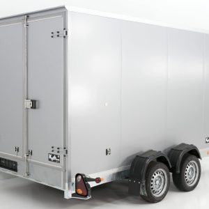 Vezeko Przyczepa furgonowa opuszczana 157x344cm Wys.:190cm 2,7t | Biała - obrazek 11