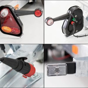 Vezeko Przyczepa furgonowa opuszczana 157x344cm Wys.:190cm 2,7t | Biała - obrazek 6