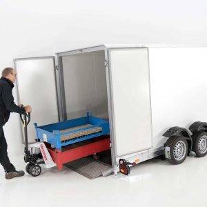 Vezeko Przyczepa furgonowa opuszczana 157x344cm Wys.:190cm 2,7t | Biała - obrazek 9