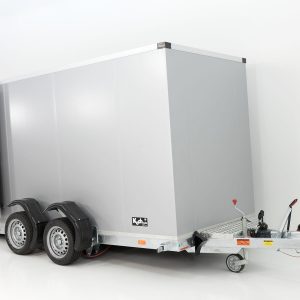 Vezeko Przyczepa furgonowa opuszczana 157x344cm Wys.:190cm 2,7t | Biała - obrazek 13