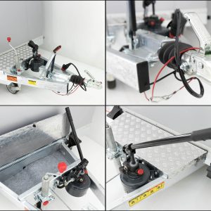 Vezeko Przyczepa furgonowa opuszczana 157x344cm Wys.:190cm 2,7t | Biała - obrazek 4