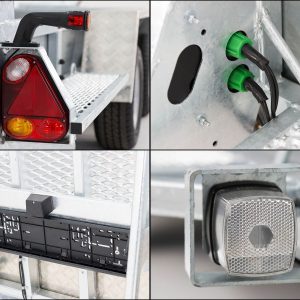 Variant Przyczepa do maszyn budowlanych Maxi Load 180x400 3,5t | Rampa | Podłoga aluminiowa - obrazek 6