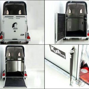 Cheval Liberte Przyczepa do koni GOLD One 1,5 | zawieszenie Pullman | z siodlarnią | czarna - obrazek 5