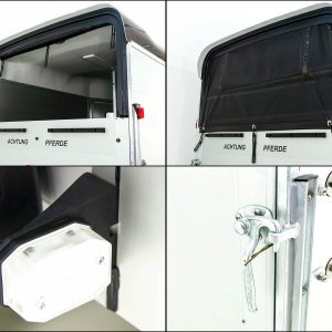 Cheval Liberte Przyczepa do koni GOLD One 1,5 | zawieszenie Pullman | z siodlarnią | czarna - obrazek 6