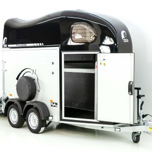 Cheval Liberte Przyczepa do koni GOLD One 1,5 | zawieszenie Pullman | z siodlarnią | czarna - obrazek 13