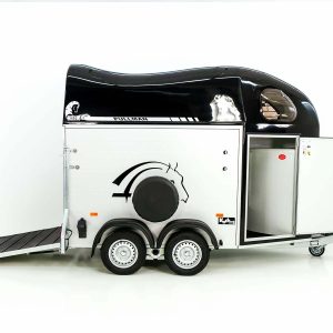 Cheval Liberte Przyczepa do koni GOLD One 1,5 | zawieszenie Pullman | z siodlarnią | czarna - obrazek 14