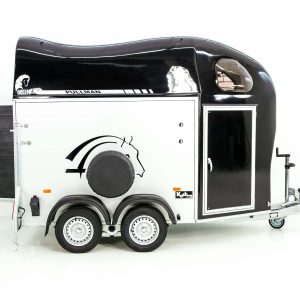 Cheval Liberte Przyczepa do koni GOLD One 1,5 | zawieszenie Pullman | z siodlarnią | czarna - obrazek 15