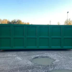 Otwarty kontener rolkowy w kolorze zielonym – Do odpadów wielkogabarytowych - obrazek 6