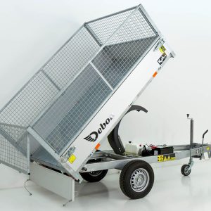 Debon wywrotka tylna 150x250cm 1,3t | Pompa elektryczna | Nadstawka siatkowa 60 cm - obrazek 6