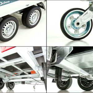 Debon Wywrotka trójstronna 180x360 3,5t | pompa elektryczna | burty siatkowe - obrazek 4