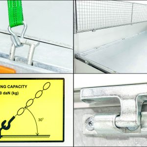 Debon Wywrotka trójstronna 180x360 3,5t | pompa elektryczna | burty siatkowe - obrazek 5