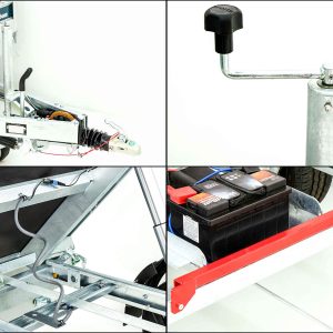 Debon Wywrotka trójstronna 180x360 3,5t | pompa elektryczna | burty siatkowe - obrazek 7