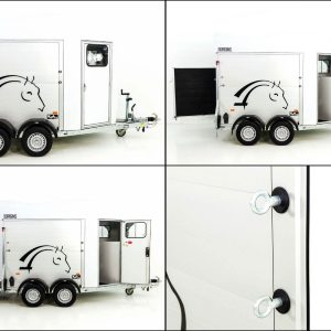 Cheval Liberte Przyczepa do koni GOLD Origins | z siodlarnią | biała - obrazek 3