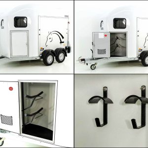 Cheval Liberte Przyczepa do koni GOLD Origins | z siodlarnią | biała - obrazek 4