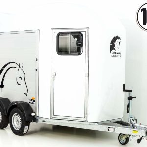 Cheval Liberte Przyczepa do koni GOLD Origins | z siodlarnią | biała - obrazek 1