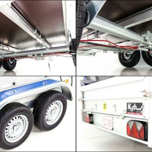 Przyczepa Koch z plandeką 150x300cm 2600kg | Typ 7.26 | Wysoka plandeka 180cm - Biała - obrazek 10