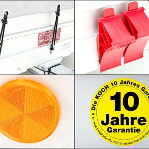 Przyczepa Koch z plandeką 150x300cm 2600kg | Typ 7.26 | Wysoka plandeka 180cm - Biała - obrazek 13