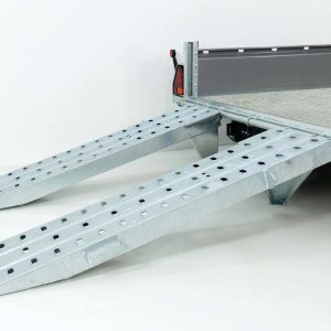 Vezeko Przyczepa do maszyn budowlanych BA 190x390cm 3,5t | szara | rampy uchylne | SB - obrazek 3