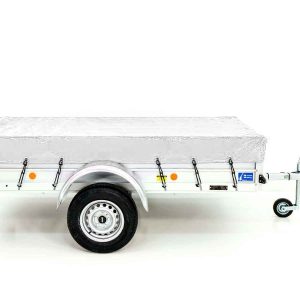 Przyczepa Koch z plandeką 125x250cm 750kg | Typ U4 | Płaska plandeka Profi biała - obrazek 3