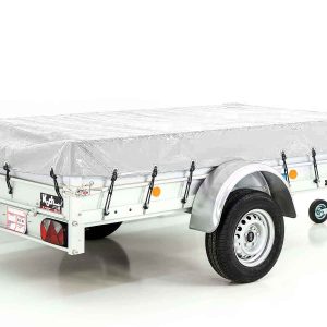 Przyczepa Koch z plandeką 125x250cm 750kg | Typ U4 | Płaska plandeka Profi biała - obrazek 4