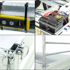 Debon wywrotka tylna 155x305cm 2,0t | Pompa elektryczna | Nadstawka - obrazek 2