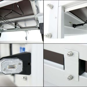 Przyczepa z plandeką 125x250cm 750kg | Typ U4 | Plandeka płaska Profi jasnoniebieska - obrazek 11