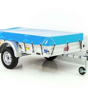 Przyczepa z plandeką 125x250cm 750kg | Typ U4 | Plandeka płaska Profi jasnoniebieska - obrazek 13