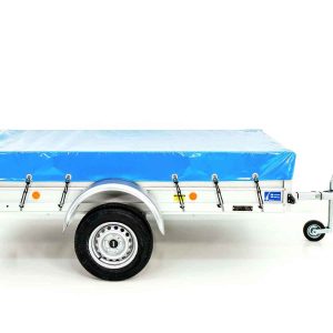 Przyczepa z plandeką 125x250cm 750kg | Typ U4 | Plandeka płaska Profi jasnoniebieska - obrazek 14