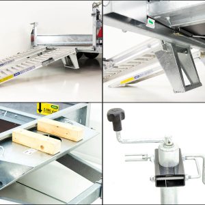 Unsinn Przyczepa do maszyn budowlanych UBA 160x306cm 3,5t | rampy uchylne - obrazek 5