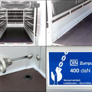 Przyczepa z plandeką 150x300cm 1300kg | Typ 7.13 | Wysoka plandeka 160cm - Antracyt - obrazek 12