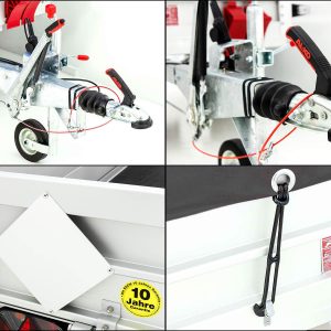 Przyczepa z plandeką 150x300cm 1300kg | Typ 7.13 | Wysoka plandeka 160cm - Antracyt - obrazek 13