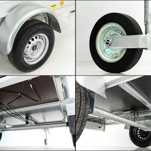 Przyczepa skrzyniowa z pokrywą 105x205cm wysokość 50cm 1000kg | Typ B1000 - obrazek 15