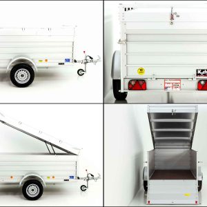 Przyczepa skrzyniowa z pokrywą 105x205cm wysokość 50cm 1000kg | Typ B1000 - obrazek 10