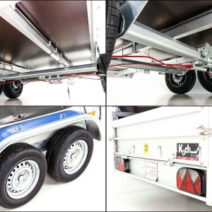 Przyczepa z plandeką 150x300cm 2600kg | Typ 7.26 | Plandeka 180 cm - Antracyt - obrazek 7