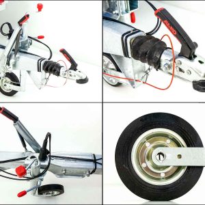 Przyczepa z plandeką 150x300cm 2600kg | Typ 7.26 | Plandeka 180 cm - Antracyt - obrazek 8