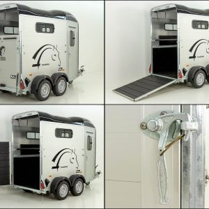 Cheval Liberte Przyczepa do koni Touring One 1,5 | Zawieszenie Pullman | Wyjście przednie | czarna - obrazek 3