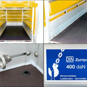 Przyczepa z plandeką 150x300cm 1300kg | Typ 7.13 | Wysoka plandeka 160cm - Żółta - obrazek 12