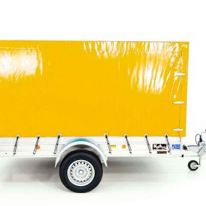 Przyczepa z plandeką 150x300cm 1300kg | Typ 7.13 | Wysoka plandeka 160cm - Żółta - obrazek 5