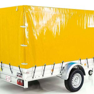 Przyczepa z plandeką 150x300cm 1300kg | Typ 7.13 | Wysoka plandeka 160cm - Żółta - obrazek 6