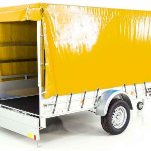 Przyczepa z plandeką 150x300cm 1300kg | Typ 7.13 | Wysoka plandeka 160cm - Żółta - obrazek 9