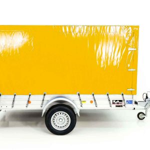 Przyczepa z plandeką 150x300cm 1300kg | Typ 7.13 | Wysoka plandeka 160cm - Żółta - obrazek 10