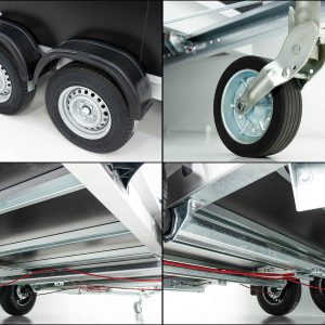 Vezeko Przyczepa kontenerowa 204x405cm H:205cm 2,7t | Czarna - obrazek 9