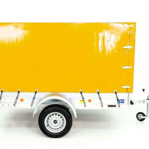 Przyczepa z plandeką 125x250cm 750kg | Typ U4 | Plandeka wysoka 140 cm Profi żółta - obrazek 3