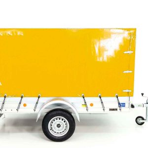 Przyczepa z plandeką 125x250cm 750kg | Typ U4 | Plandeka wysoka 140 cm Profi żółta - obrazek 5