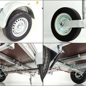 Przyczepa skrzyniowa z pokrywą 125x250cm wysokość 65cm 750kg | Typ U4 - obrazek 8