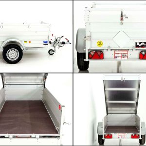 Przyczepa skrzyniowa z pokrywą 125x250cm wysokość 65cm 750kg | Typ U4 - obrazek 4