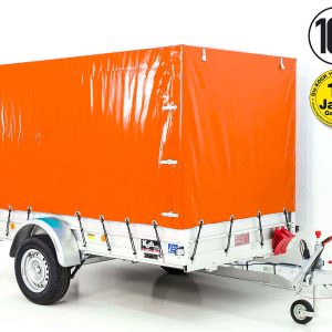 Przyczepa Koch z plandeką 150x300cm 1300kg | Typ 7.13 | Wysoka plandeka 160cm - Pomarańczowa